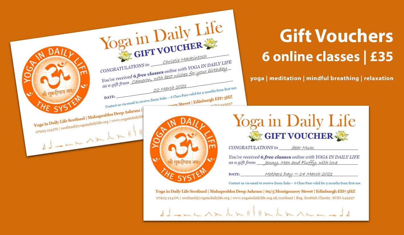 Yoga Class Voucher Gift Card